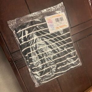 LuLaRoe Charcoal and White Striped Top